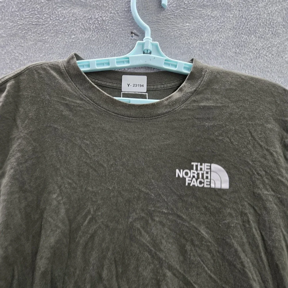 The North Face Men Shirt L Green Box Logo Gorpcore Short‎ Sleeve